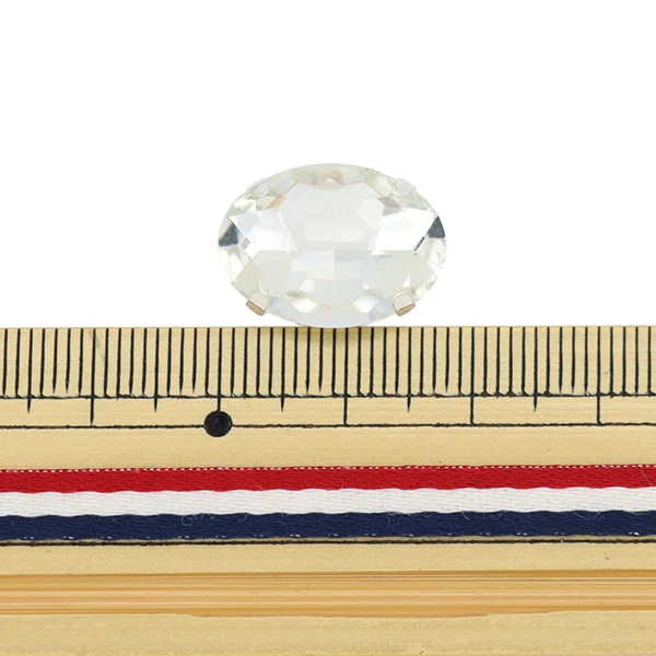 アクセサリー素材 『ガラスビジューパーツ オーバル 13×18mm 20個入り