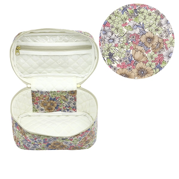 オーバル型花刺繍収納ボックス オーバル型花刺繍収納ボックス