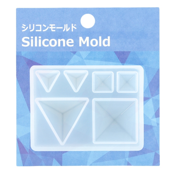 レジンモールド 『シリコンモールド 四角錐・三角錐 MO-48』 ビーズ