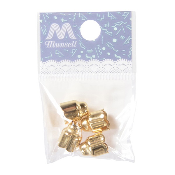 手芸金具 『キャップ 8mm C-165 ゴールド 4個入り』 ビーズ,ビーズ金具