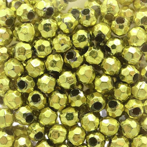 ビーズ 『DXカットビーズ 金 約4mm 約200個入り ASH-DX4C-G』 ビーズ