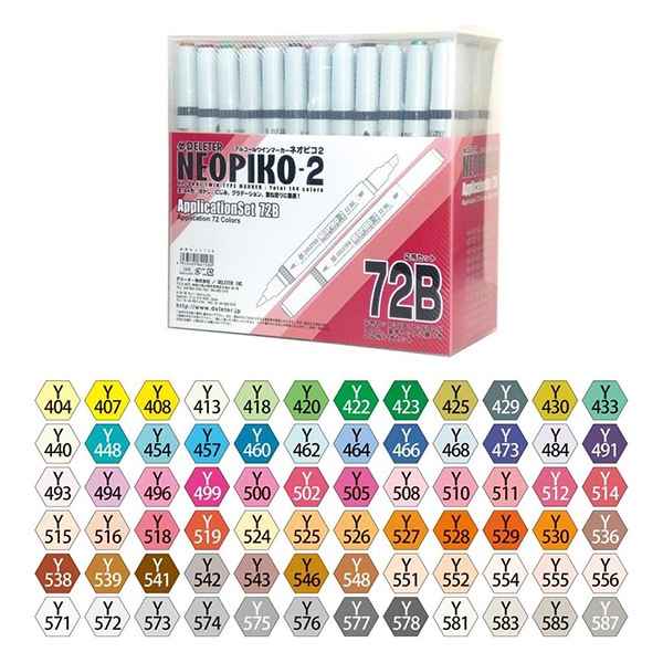 画材 DELETER NEOPIKO-2 Amazon.co.jp: デリーター アルコールマーカー ネオピコ-2 基本