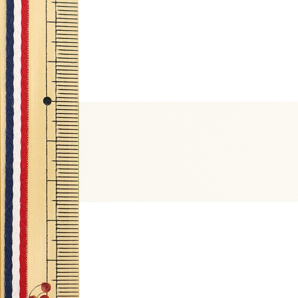 リボン 『ポリエステル両面サテンリボン アイボリー 25mm×3m』 服飾