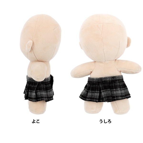 ぬいぐるみ衣装 『mpa プリーツスカート チェック Lサイズ 黒 MPA-92B