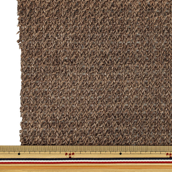 チェロブランケット⭐️裏面シルク100% ブラウン 生地 『バスケットファブリック カットクロス 約130×48cm ブラウン YGC