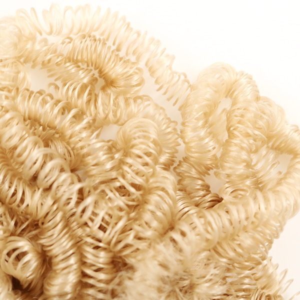 ドールチャーム素材 『カーリーヘアー6mmブロンド M-252