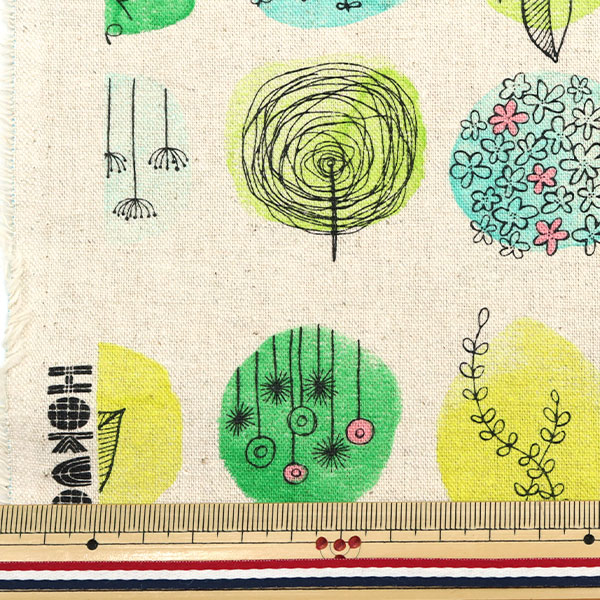 数量5から】 生地 『綿麻キャンバス 北欧気分 SK-6700-1A』 泉陽商事