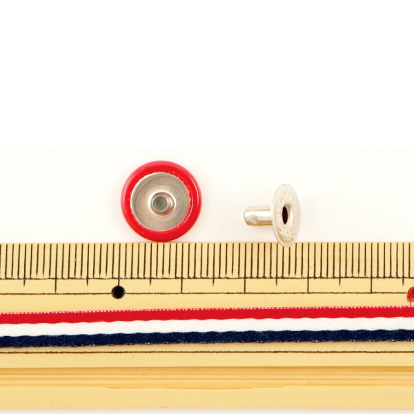 手芸金具 『ホック 大 赤 10個入り 1046-02』 LEATHER CRAFT クラフト