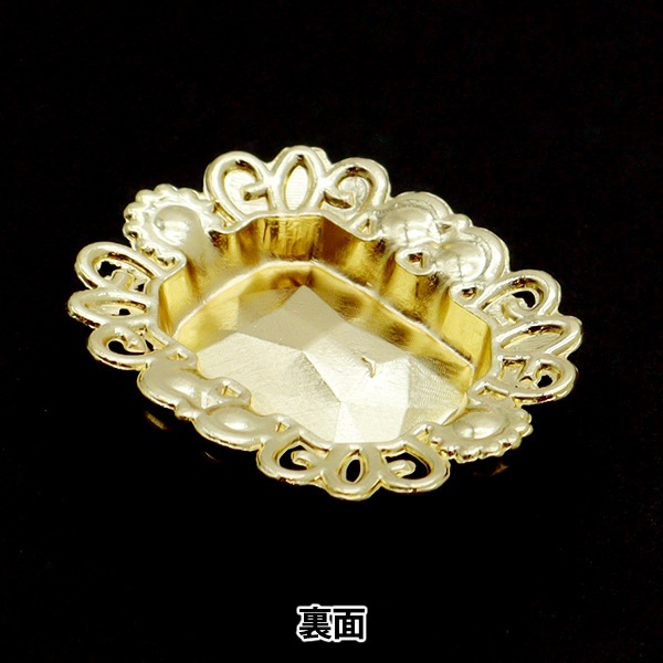 手芸パーツ 『ビジューセンターパーツ 1個入り 32mm×25mm レッド OSG