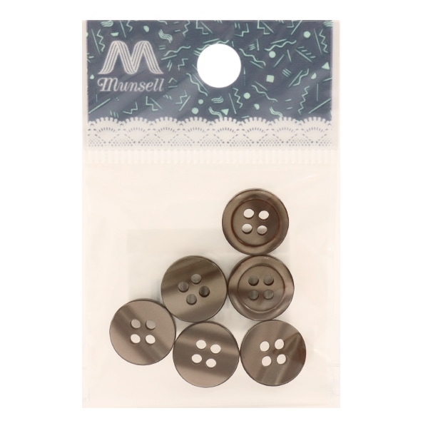 ボタン 『シャツボタン 四つ穴 13mm 6個入り 47番色 PVSO9001-47-13