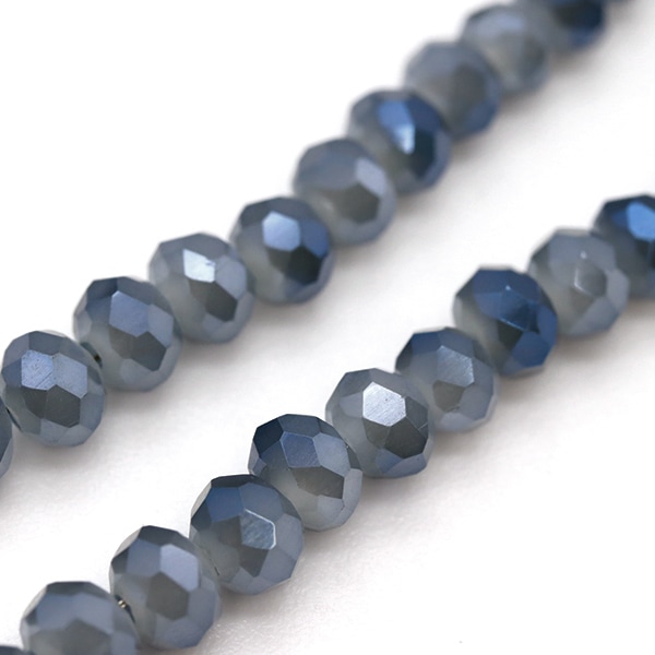 ピース ビーズ 『ボタンカットビーズ バイカラー 4mm ネイビー BE1493-XXX