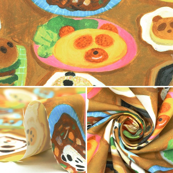 生地 『パンダのおさじ 料理 約150cm×1m C-YPP-03