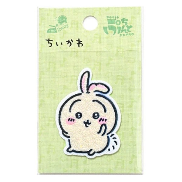 ワッペン 『ちいかわ ぷちんと シール&アイロンワッペン うさぎ 折れ耳
