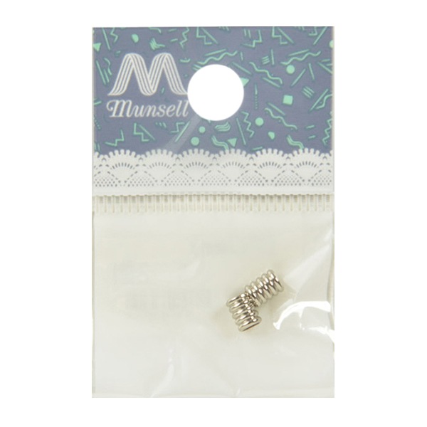 手芸金具 『山パイプ 5mm×4mm シルバー 2個入り』 ビーズ,ビーズ金具