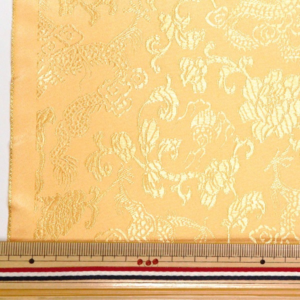 数量5から】 生地 『コスチュームチャイナブロケード 花と龍