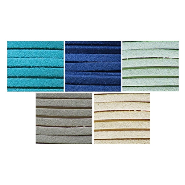 手芸ひも 『スエードテープ 幅約3mm×1m×5本 ブルー系 ST3-5BLUE』 服飾