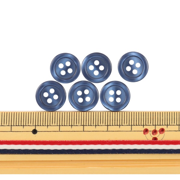 ボタン 『シャツボタン 四つ穴 13mm 6個入り 57番色 PVSO9001-57-13