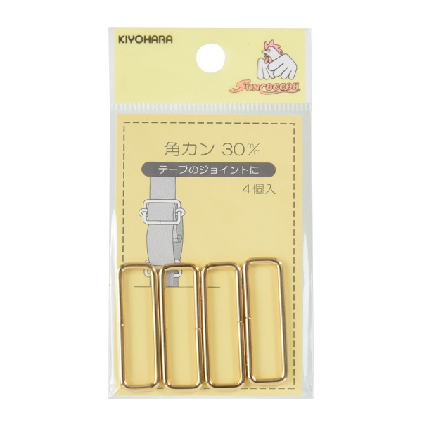 手芸金具 『角カン 3cm 本金ゴールド SUN13-190』 SUNCOCCOH