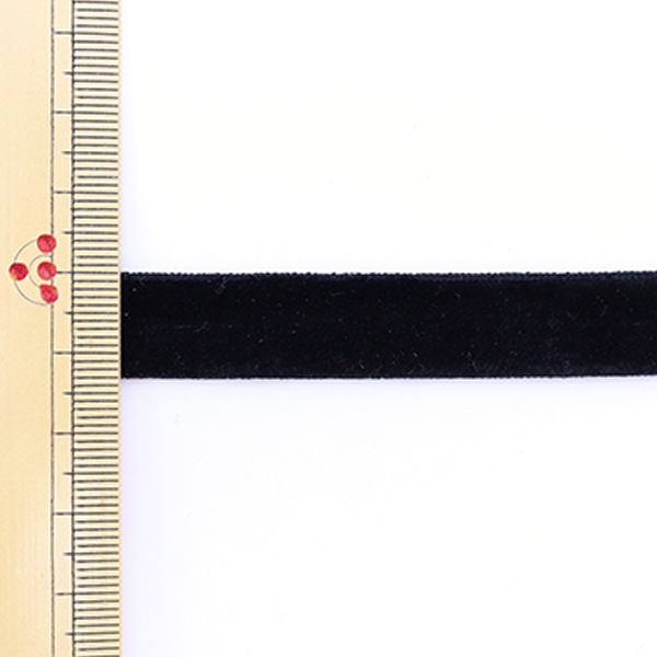 数量5から】 リボン 『ダブルベッチンリボン 黒 12mm』 寺井 服飾