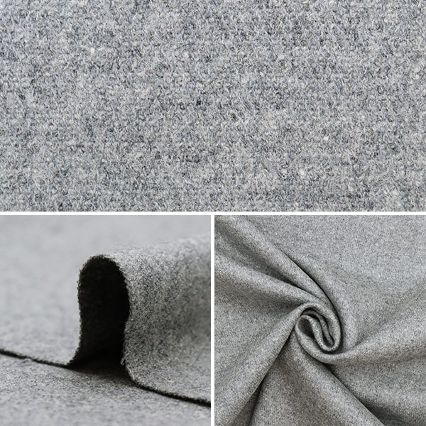 数量5から】 生地 『スーパー100s圧縮 フラノストレッチ グレー 19741S