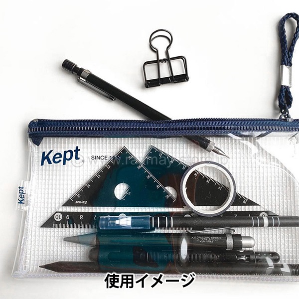 文具 『Kept クリアペンケース ネイビー KPF603K』 画材・文具,筆記具