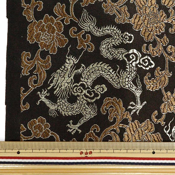 数量5から】 生地 『コスチュームチャイナブロケード 花と龍