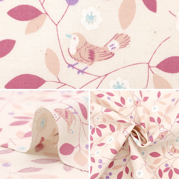 数量5から】 生地 『スケア リーフ柄 ピンク AP4720-2A』 生地,柄から