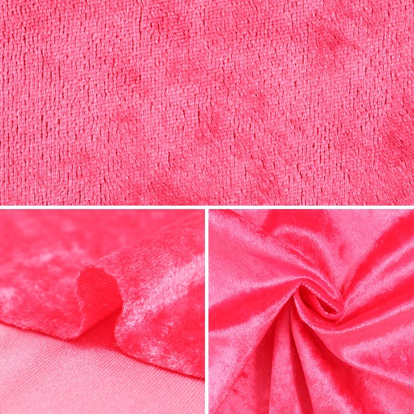 数量5から】 生地 『クラッシュベロア ショッキングピンク GD3300-142
