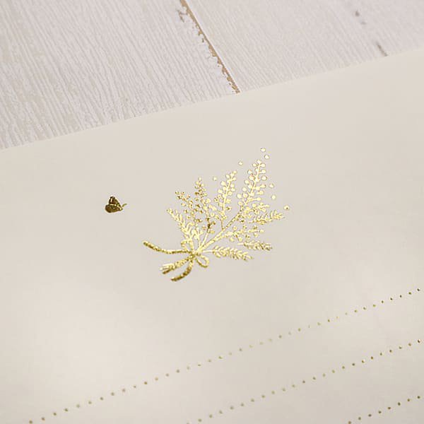 文具 『メモリーズ レター ミモザと蝶 TL095』 包む TSUTSUMU