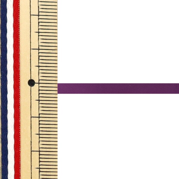 リボン 『1反売り 両面サテンリボン 幅約3mm×約10m巻 ムラサキ』 服飾