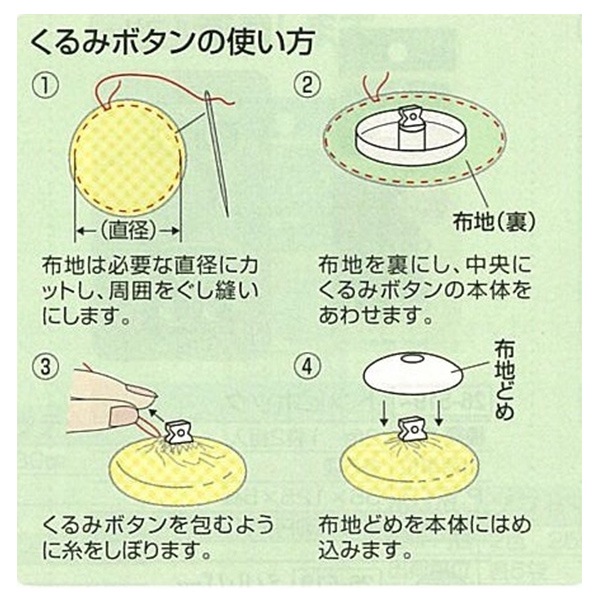 ボタン 『くるみボタン 22mm 26-540』 Clover クロバー 服飾,ボタン