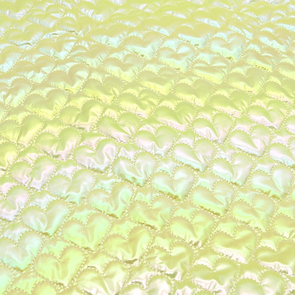 生地 『ハートホログラムキルトカットクロス 約65cm×70cm イエロー C
