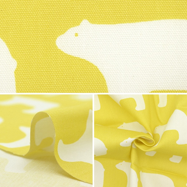 生地見本40 キッピス 生地 『kippis (キッピス) オックス カットクロス 約108×50cm シロクマ