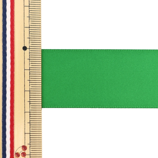 リボン 『ポリエステル両面サテンリボン 緑 28mm×3m』 服飾,リボン,一