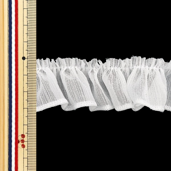 数量5から】 フリルリボンテープ 『ラメロックフリル 約30mm幅