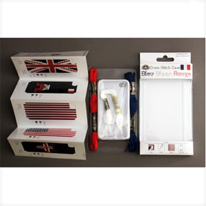 iPhoneå Stitch Case (ƥå) Bleu Blanc Rouge for iPhone4 4s ӥåۡ () iP011-2L-BLANC DMC ǥॷ