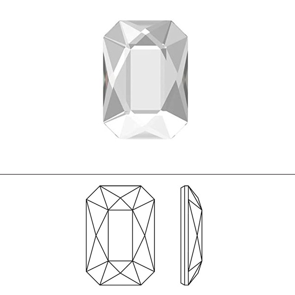 スワロフスキー 『#2602 Emerald Cut アクアマリンシマー 約14×10mm 1