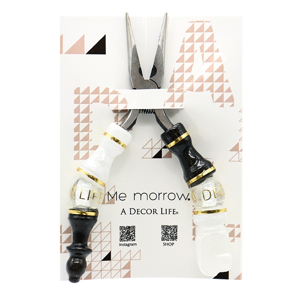 工具 『チェスシリーズ ラジオペンチ ホワイト&ブラック LNP-CH-BKWH