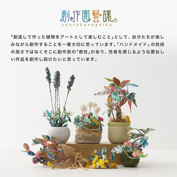 ♡パキラ♡ (布見本) 手芸キット 『ファブリックプランツ リバティで創るカラフルパキラ
