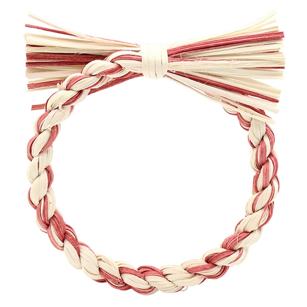 リース土台 『ラタン飾り リース 大 白/ピンク 72312-012』 フラワー