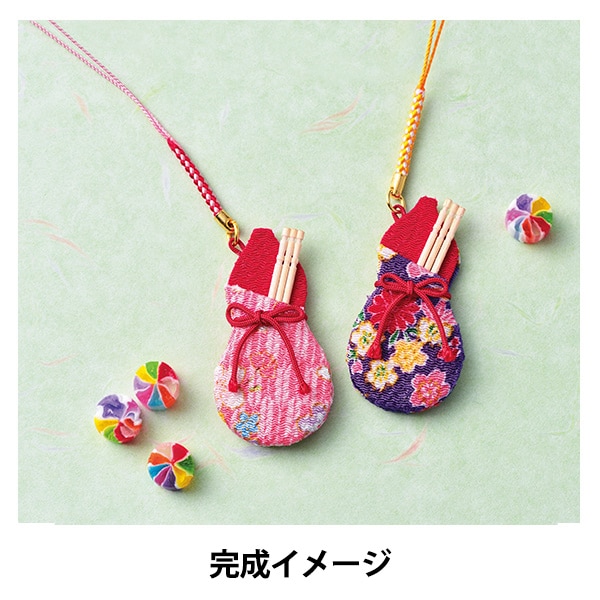 ちりめん細工キット 『縫わずに作る ようじ入れ ひょうたん LH-153
