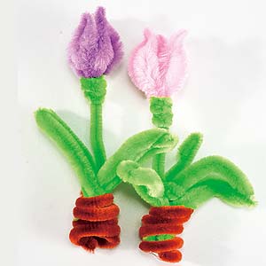 手芸キット 『モールレクリエーション チューリップ (薄紫・薄ピンク