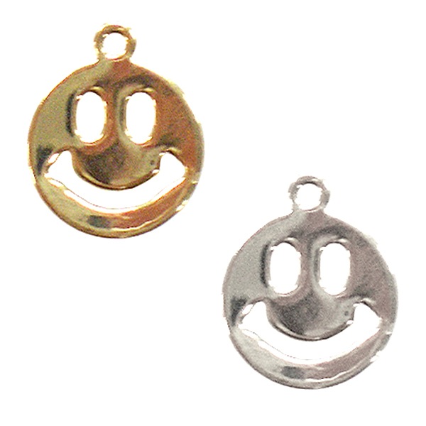 手芸金具 『チャーム スマイル (#10244) 銀色』 すべての商品