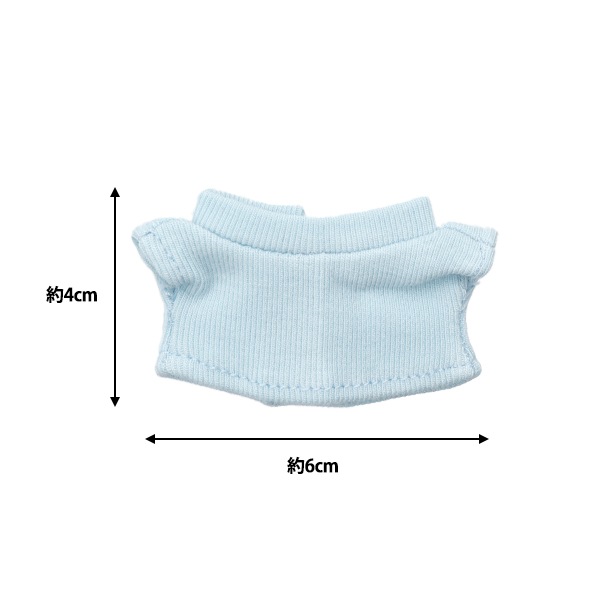 手芸パーツ 『ぬいぐるみ服 シンプルTシャツ Sサイズ ライトブルー MPA