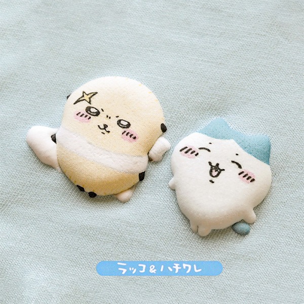 ワッペン 『ふくらむアップリケ ラッコ&ハチワレ H458-417-002