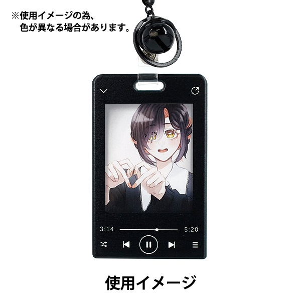 生活雑貨 『アクリルトレカケース 音楽プレーヤー 鈴付き ピンク