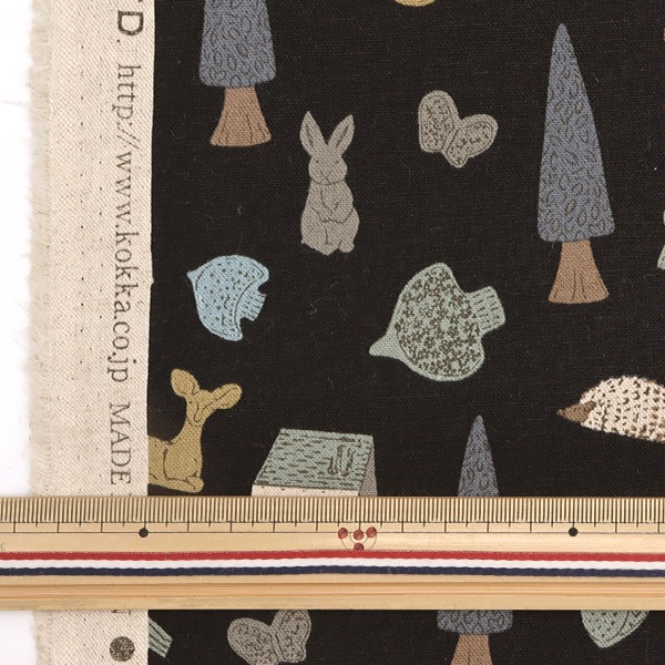 数量5から】 生地 『よしざわ窯 綿麻キャンバス よしざわ窯の森