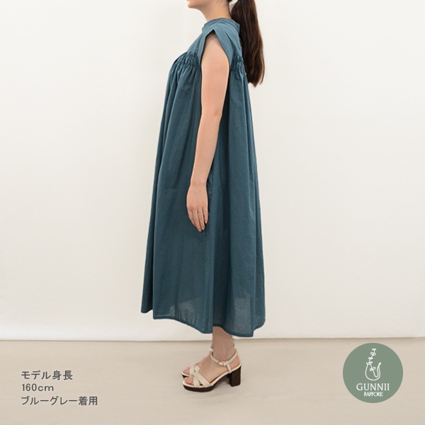 ワンピース 『シャーリング2WAYワンピース ブルーグレー SI00721-40-BG