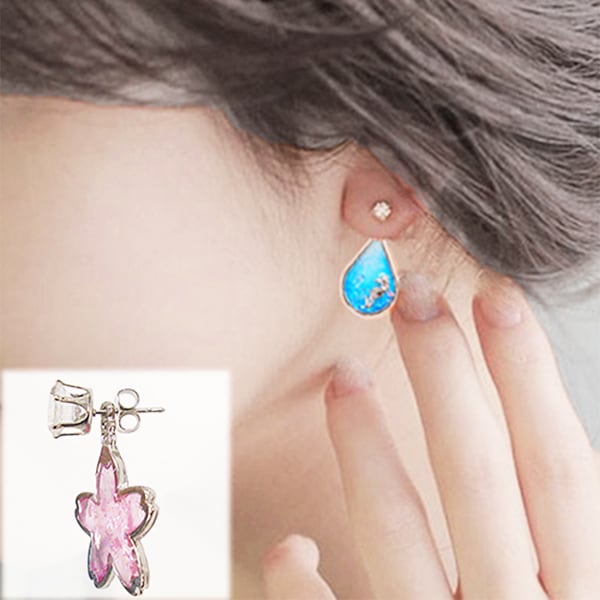 ビーズセール】手芸金具 『バックキャッチピアスパーツ 扇 銀色