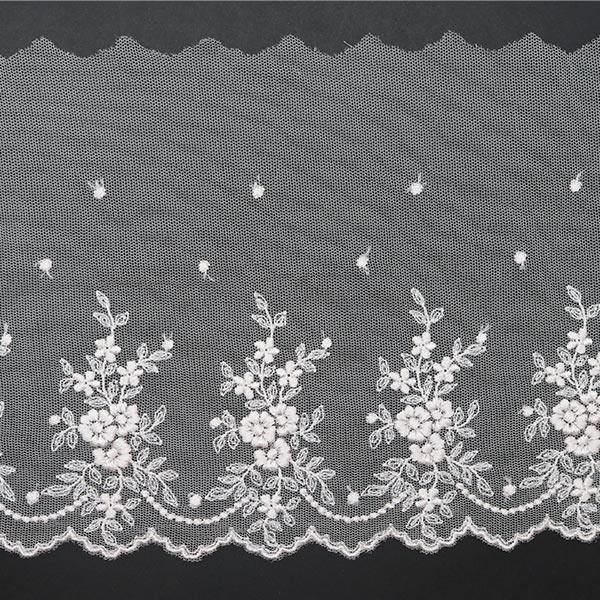 数量5から】 レースリボンテープ 『チュールレース 幅広 桜色 T24051